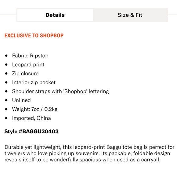 NWT BAGGU HONEY LEOPARD Giant Shopping Bag - Shopbop Exclusive - Picture 4 of 6